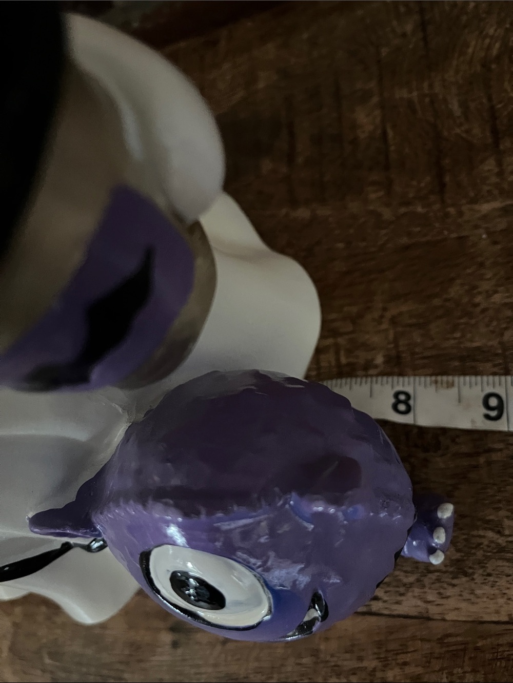 Ghost & One-Eyed Monster resin Figurine - White and Purple Home Accent - Picture 9 of 9